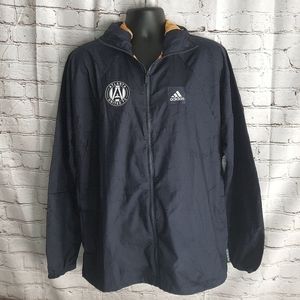 ADIDAS Mens Jacket Zip up NEW Atlanta FC WND Prime Blue Size Medium